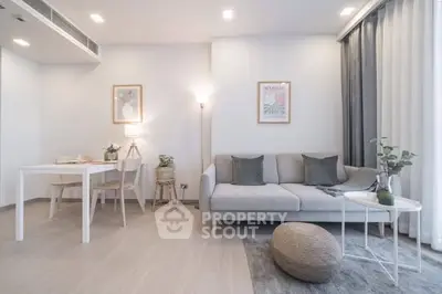 Modern living room with stylish decor and natural light