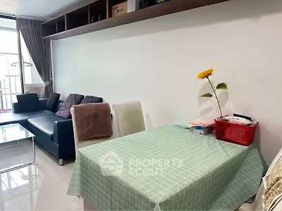 Cozy living room with dining area and modern decor