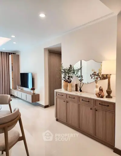 Elegant living room with modern decor and stylish furniture