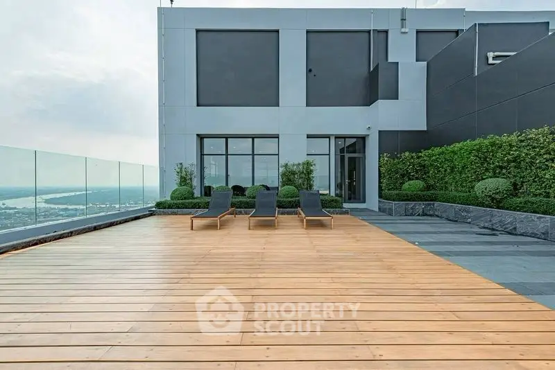 Stunning rooftop terrace with panoramic views and modern design.