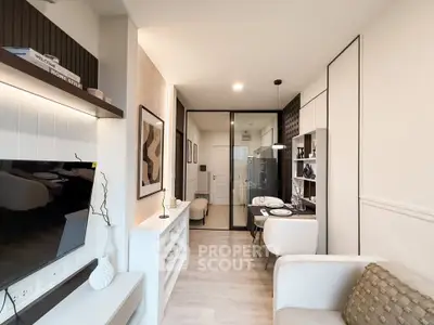 Modern living room with stylish decor and open layout