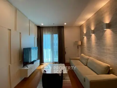 Modern living room with stylish decor and natural light