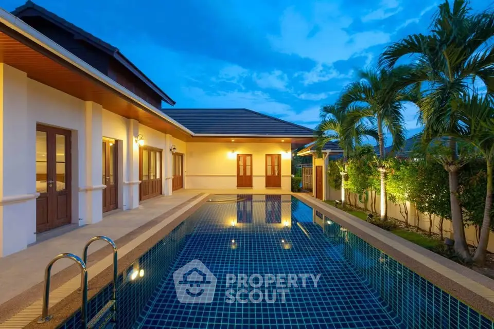 Luxurious villa with private pool and lush garden, perfect for serene living.