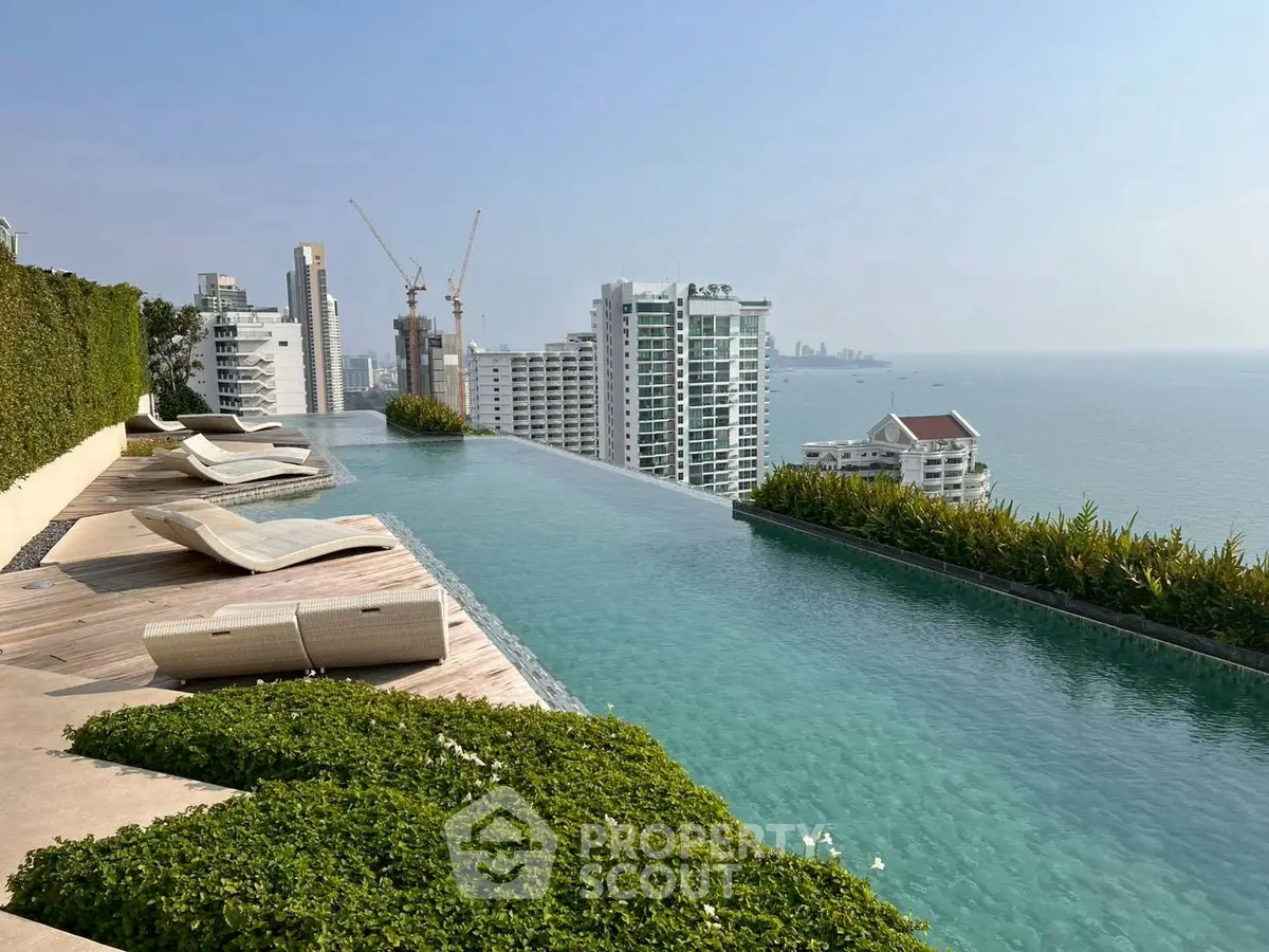 Luxurious rooftop infinity pool with stunning ocean and city views