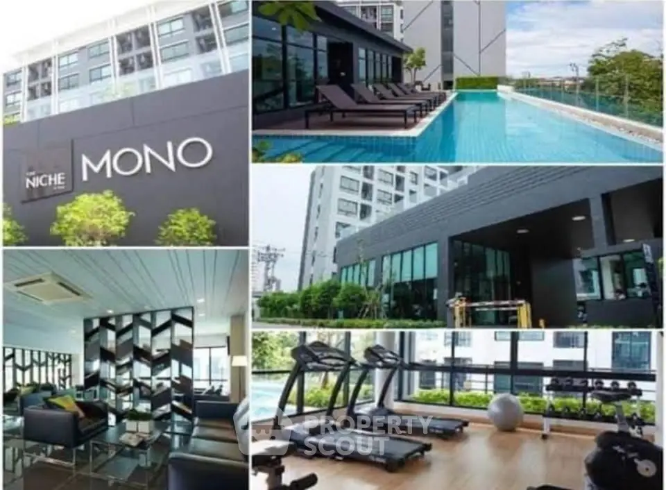 Modern condominium with pool, gym, and stylish interiors in prime location.