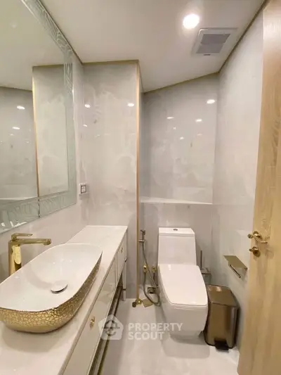 Luxurious bathroom with elegant fixtures and modern design