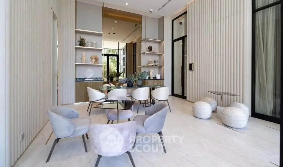 Luxurious modern living room with elegant decor and stylish furniture
