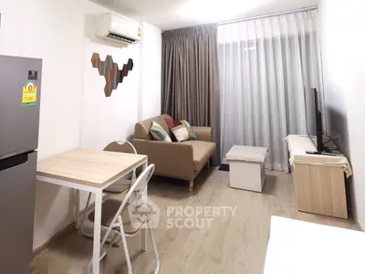 Cozy living room with modern decor and natural light