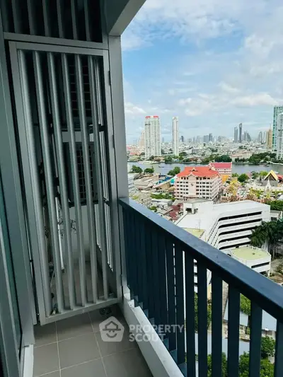 Stunning city view from a high-rise balcony, perfect for urban living enthusiasts.