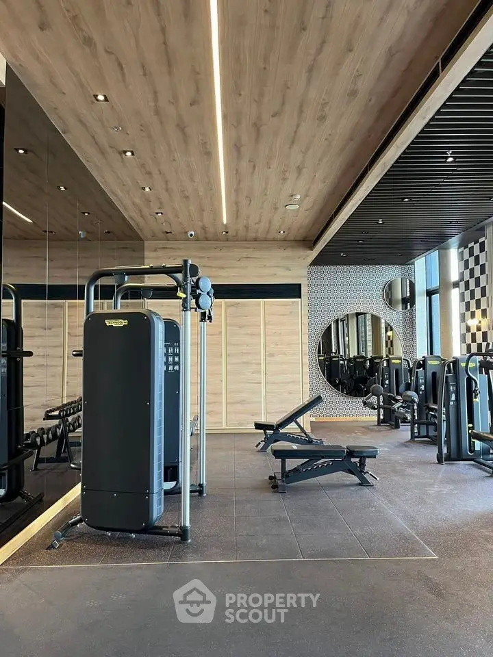 Modern gym with state-of-the-art equipment and stylish interior design