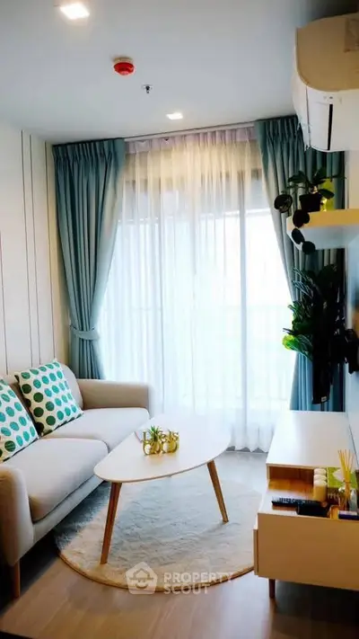 Chic modern living room with stylish decor and natural light