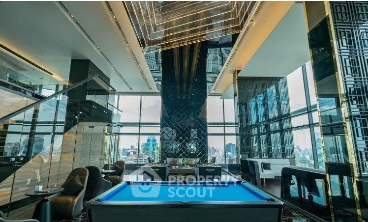 Luxurious penthouse with stunning city views and modern interior design.