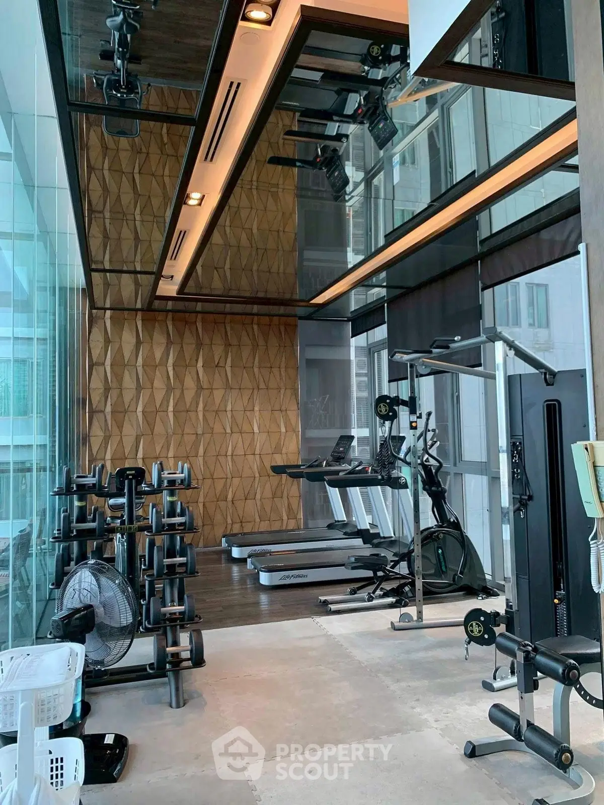 Luxurious modern gym with state-of-the-art equipment and stylish design