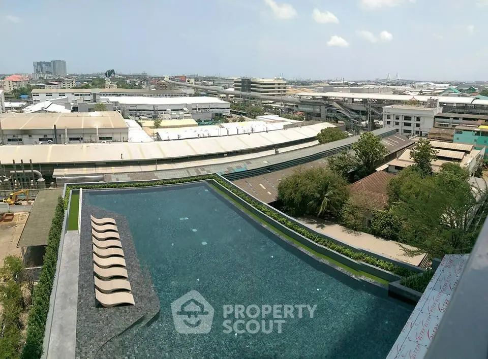 Stunning rooftop pool with panoramic city views, perfect for relaxation and leisure.