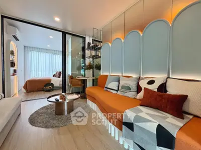 Stylish modern living room with cozy seating and elegant decor