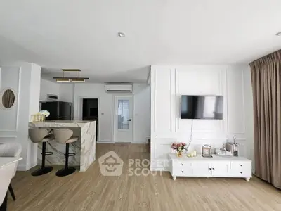 Modern living room with open layout and stylish decor