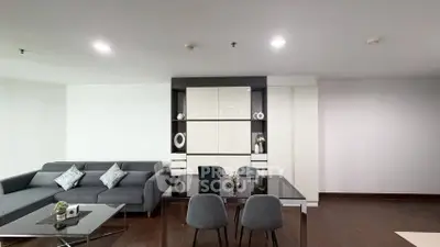 Modern living room with sleek furniture and elegant decor