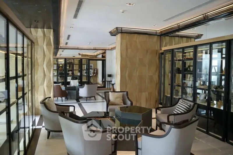 Luxurious modern living room with elegant furniture and stylish decor