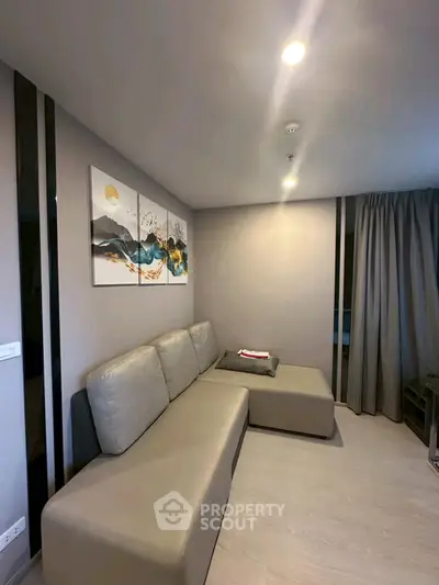 Modern living room with stylish decor and comfortable seating
