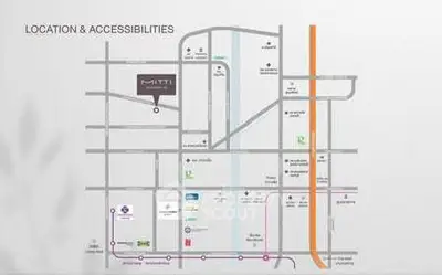Map showing location and accessibility of a real estate property with nearby amenities.