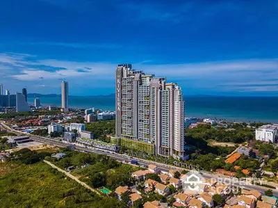 Stunning high-rise building with ocean view in vibrant cityscape