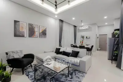 Modern living room with stylish decor and open layout