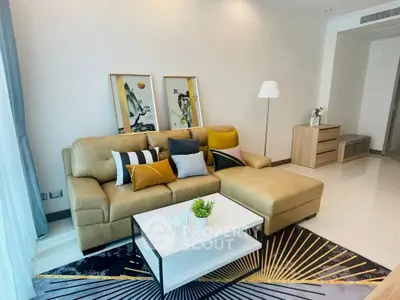 Stylish living room with modern decor and cozy seating area