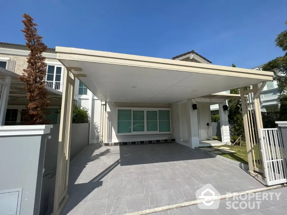 Spacious modern carport with sleek design and ample natural light