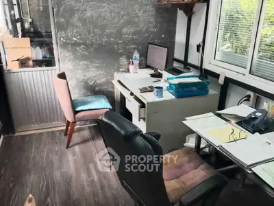 Cozy home office with modern decor and natural light