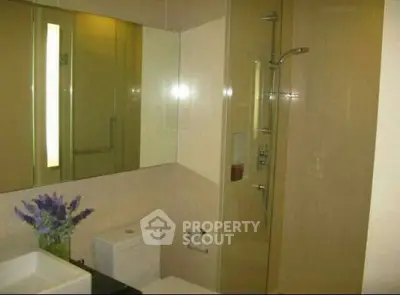 Modern bathroom with sleek fixtures and elegant design