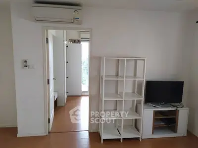 Modern living room with air conditioning and minimalist furniture