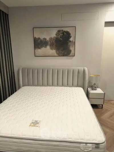 Modern bedroom with elegant bed and stylish decor