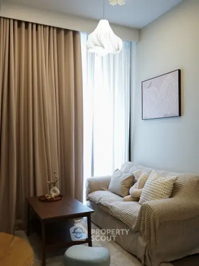 Cozy living room with elegant decor and natural light