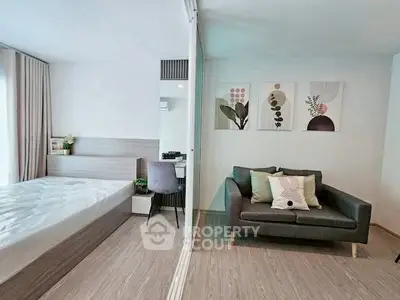 Modern studio apartment with stylish decor and natural light