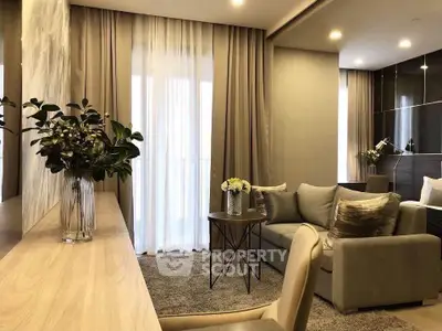 Elegant modern living room with cozy seating and stylish decor