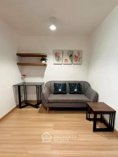 Cozy living room with modern decor and stylish furniture