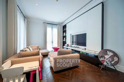 Luxurious living room with modern decor and elegant furniture