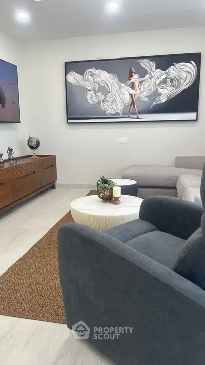 Stylish modern living room with elegant decor and comfortable seating