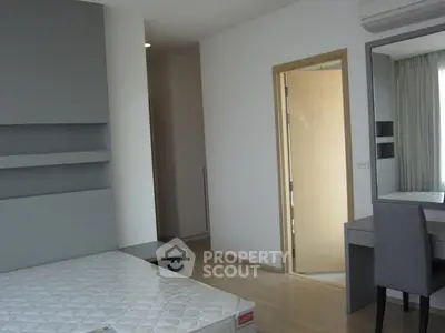 Modern bedroom with minimalist design and natural light
