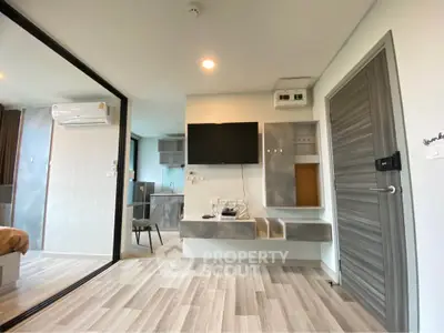 Modern apartment interior with sleek design and open layout