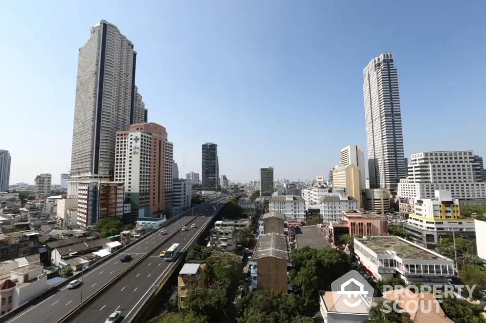 Stunning cityscape view showcasing modern skyscrapers and urban landscape