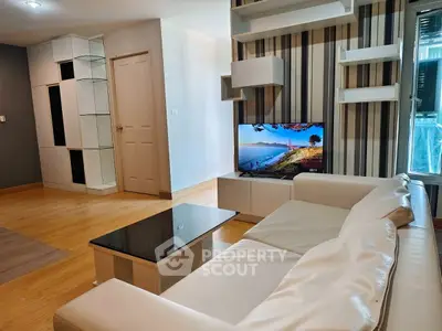 Modern living room with stylish decor and sleek furniture