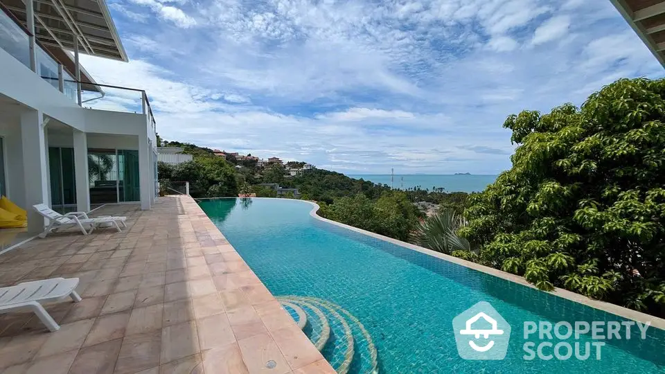 Luxurious infinity pool with stunning ocean view and modern architecture