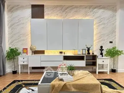 Elegant living room with modern decor and stylish furniture