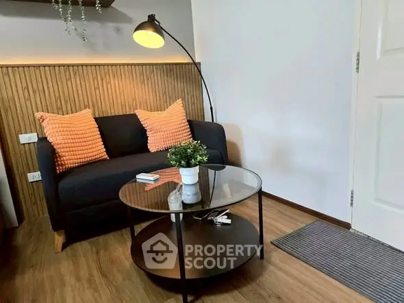 Cozy living room with modern decor and stylish furniture