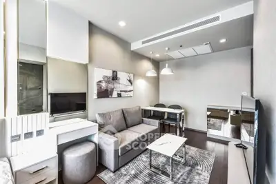 Modern living room with stylish decor and open layout in a contemporary apartment.