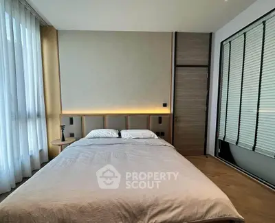 Modern bedroom with elegant design and natural light