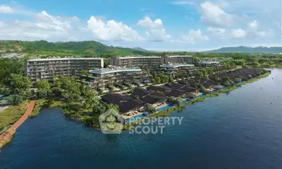 Luxurious waterfront resort with stunning views and modern architecture.