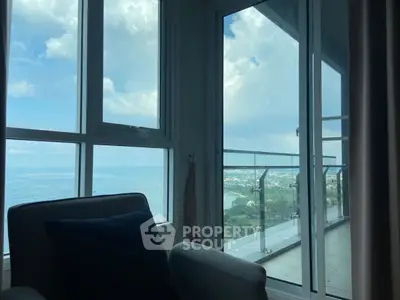 Stunning high-rise apartment with breathtaking ocean view from the balcony.
