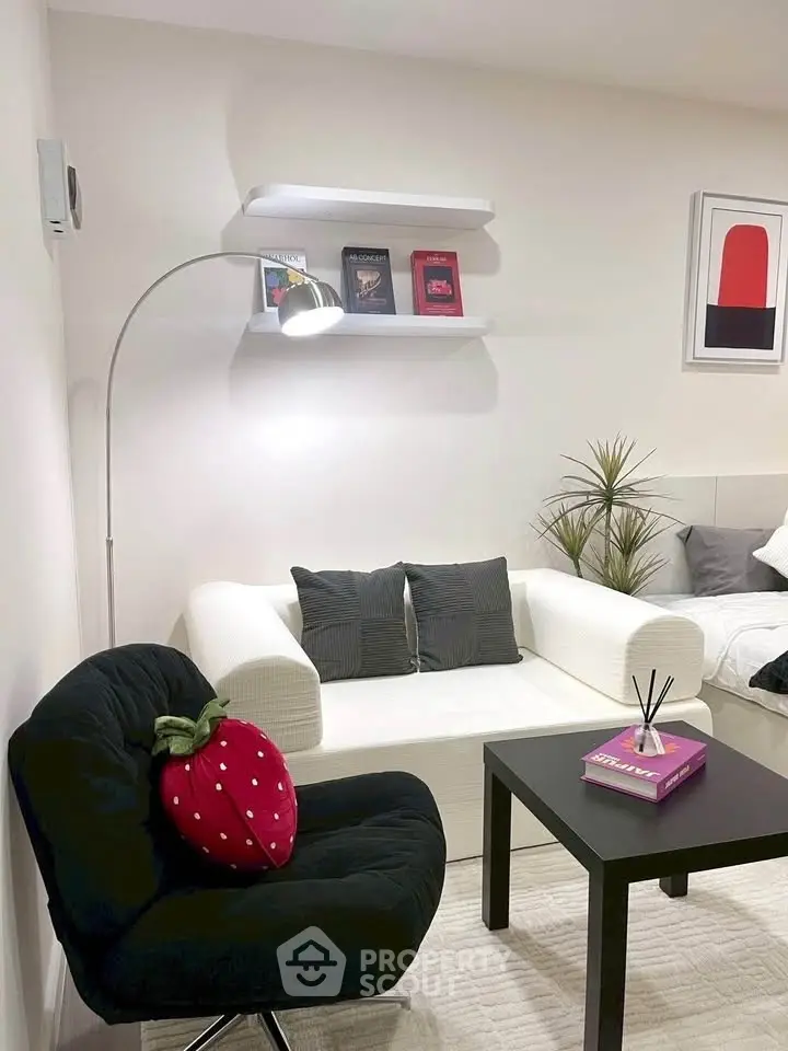 Chic modern living room with stylish decor and cozy seating